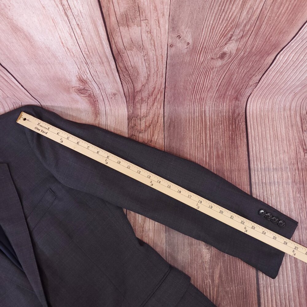 J Crew Ludlow Slim fit Suit Jacket 42L Tollegno 1900 Italian 3D Wool Charcoal - Picture 16 of 16